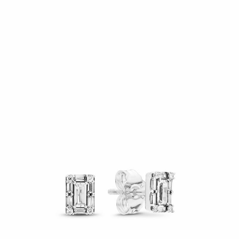 Pandora Luminous Ice Stud Earrings Ireland - Sterling Silver/Cubic Zirconia - 897540MIP